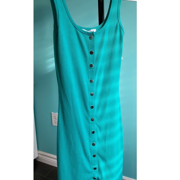 Turquoise Urban Planet Ribbed Dress - Picture 2 of 2